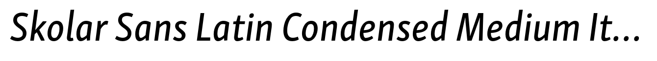 Skolar Sans Latin Condensed Medium Italic image